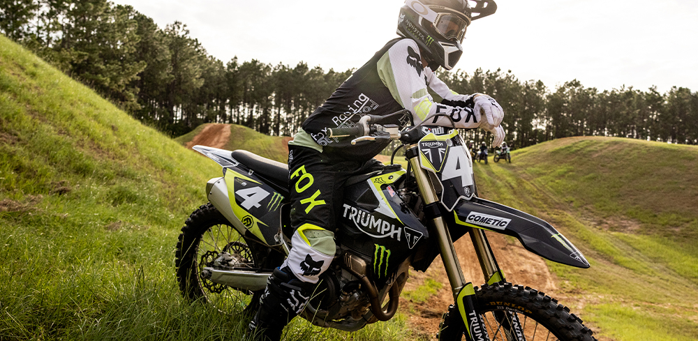 Motocross rider wearing 180 two